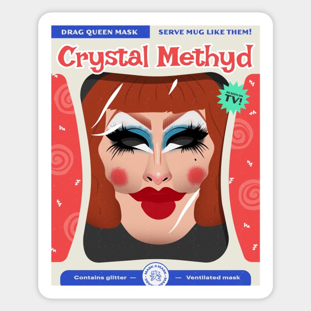 Crystal Mask Sticker by whos-morris